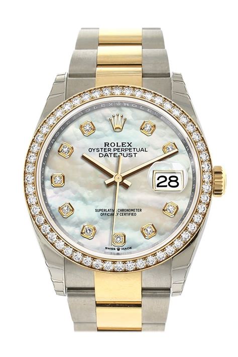 rolex mother of pearl diamond dial datejust|rolex datejust 36 with diamonds.